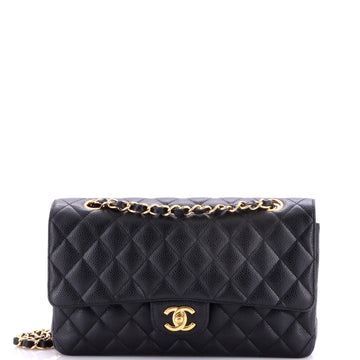 Classic Double Flap Bag Quilted Caviar Medium