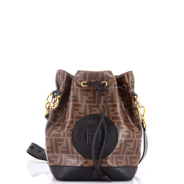 Mon Tresor Bucket Bag Zucca Coated Canvas Small