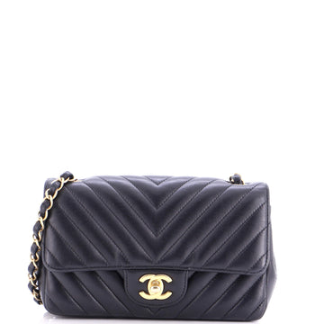 Classic Single Flap Bag Chevron Lambskin Mini