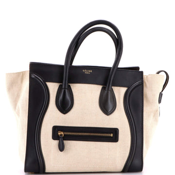 Luggage Bag Canvas and Leather Mini