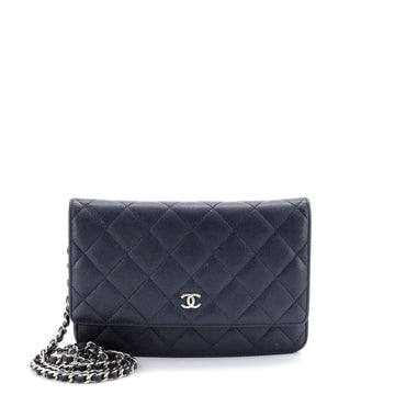 Wallet on Chain Quilted Caviar