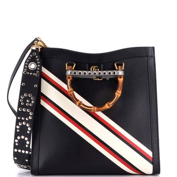 Diana NM Bamboo Handle Tote Printed Leather Large