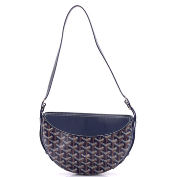 Hirondelle Shoulder Bag Coated Canvas and Leather