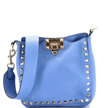 Rockstud Flip Lock Messenger Bag Leather Mini