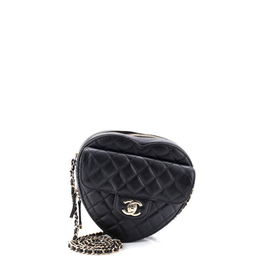 CC in Love Heart Bag Quilted Lambskin