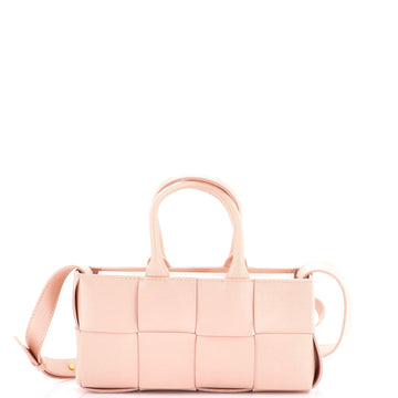Arco Top Handle Shoulder Bag Maxi Intrecciato Leather East West