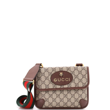 Neo Vintage Flap Messenger GG Coated Canvas Small