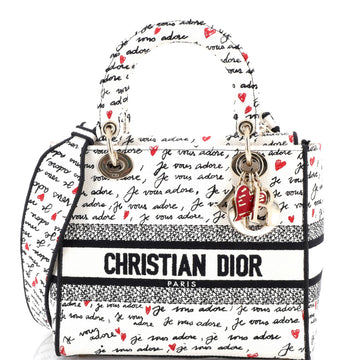 Lady D-Lite Bag Embroidered Canvas Medium