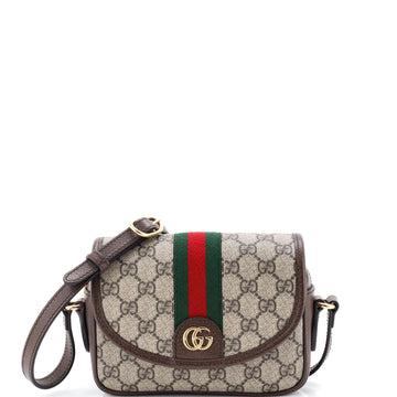 Ophidia Flap Shoulder Bag GG Coated Canvas Mini