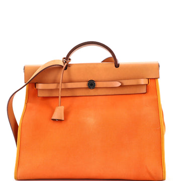 Herbag Zip Leather and Toile 39
