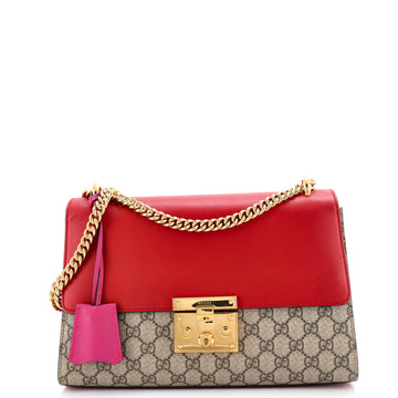 Padlock Shoulder Bag GG Coated Canvas and Leather Medium