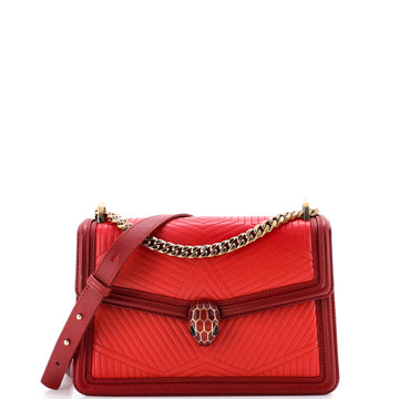 Serpenti Forever Shoulder Bag Quilted Leather Small