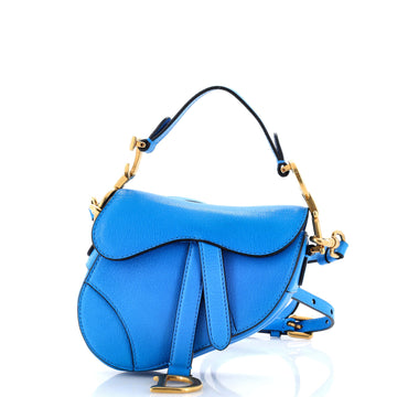 Saddle Handbag with Strap Leather Micro