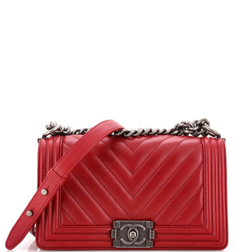 Boy Flap Bag Chevron Calfskin Old Medium
