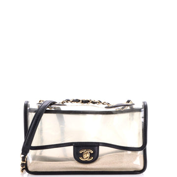 Sand By The Sea Flap Bag PVC with Lambskin Medium