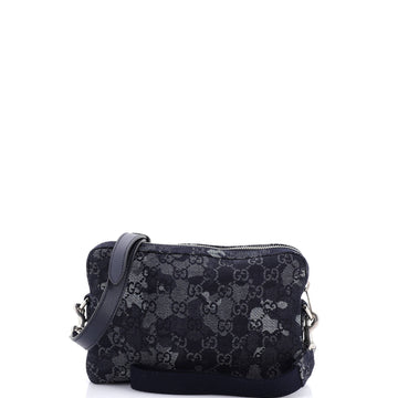 Convertible Crossbody Bag Camouflage GG Denim
