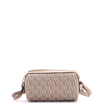 Cylindrical Shoulder Bag GG Shadow Coated Canvas Mini
