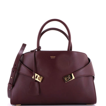 Hug Top Handle Bag Leather Large