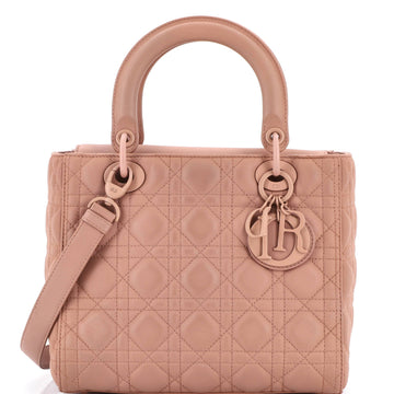 Ultra Matte Lady Dior Bag Cannage Quilt Calfskin Medium
