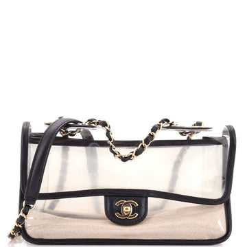 Sand By The Sea Flap Bag PVC with Lambskin Medium