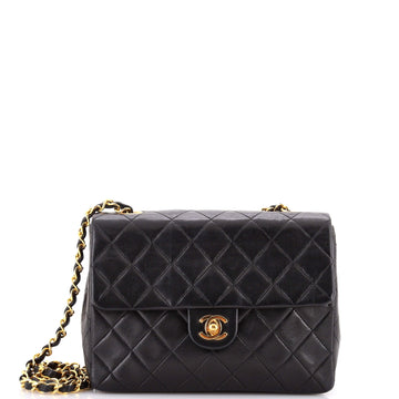 Vintage Square Classic Flap Bag Quilted Lambskin Small