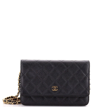 Wallet on Chain Quilted Caviar