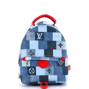 Palm Springs Backpack Damier and Monogram Patchwork Denim Mini