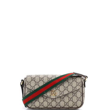 Ophidia Envelope Flap Shoulder Bag GG Coated Canvas Mini