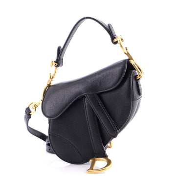 Saddle Handbag with Strap Leather Micro