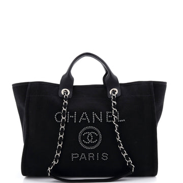 Deauville Tote Pearl Embellished Canvas Medium