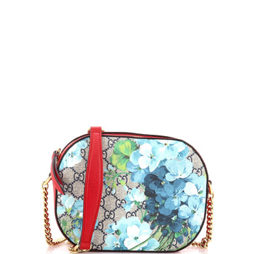 Chain Crossbody Bag Blooms Print GG Coated Canvas Mini