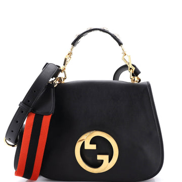 Web Blondie Shoulder Flap Bag Leather Medium