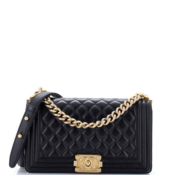 Boy Flap Bag Quilted Lambskin Old Medium