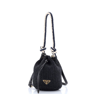 Bucket Bag Crochet Raffia Mini