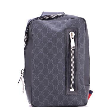 Soft Zip Sling Bag GG Coated Canvas Small