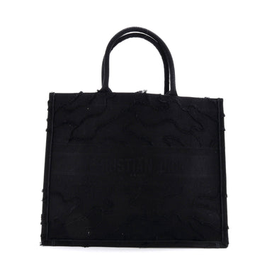 Book Tote Camouflage Embroidered Canvas Large