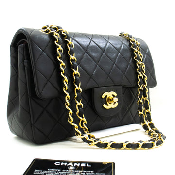 Top Quality Chanel Classic Double New 9" Chain Shoulder Bag Black Leather