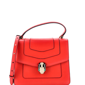 Serpenti Forever Top Handle Bag Leather Small