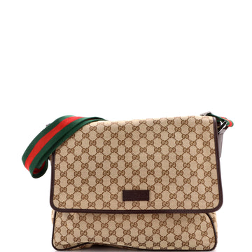 Web Strap Flap Messenger GG Canvas Medium