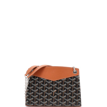 Structured Rouette Chain Shoulder Bag Coated Canvas Mini
