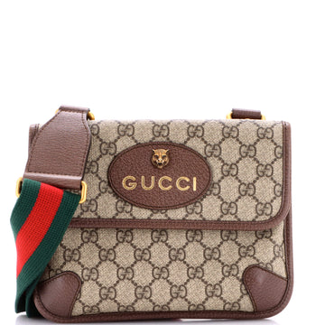 Neo Vintage Flap Messenger GG Coated Canvas Small