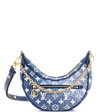 Loop Handbag Monogram Jacquard Denim