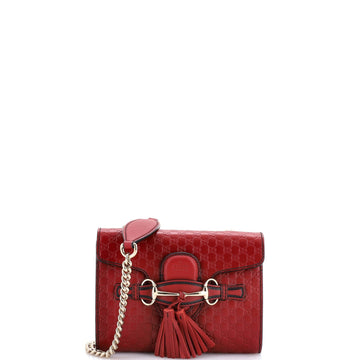 Emily Chain Flap Bag Microguccissima Leather Mini