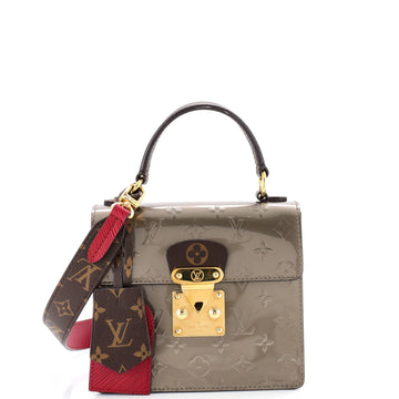 Spring Street NM Handbag Monogram Vernis with Monogram Canvas and Epi Leather