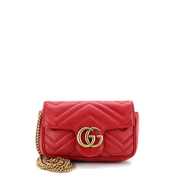 GG Marmont Flap Bag Matelasse Leather Super Mini