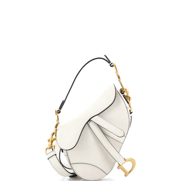 Saddle Handbag with Strap Leather Mini