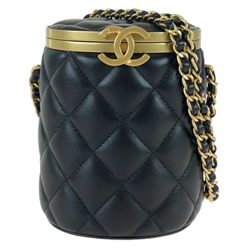 Top Quality Chanel Leather Matelasse Coco Mark Vanity Bag