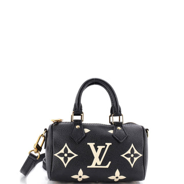 Speedy Bandouliere NM Bag Bicolor Monogram Empreinte Giant Nano