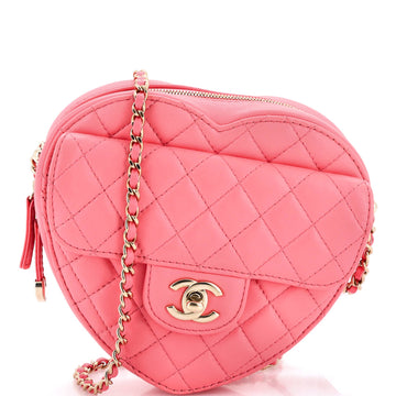 CC in Love Heart Bag Quilted Lambskin