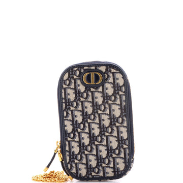 30 Montaigne Phone Holder on Chain Oblique Canvas